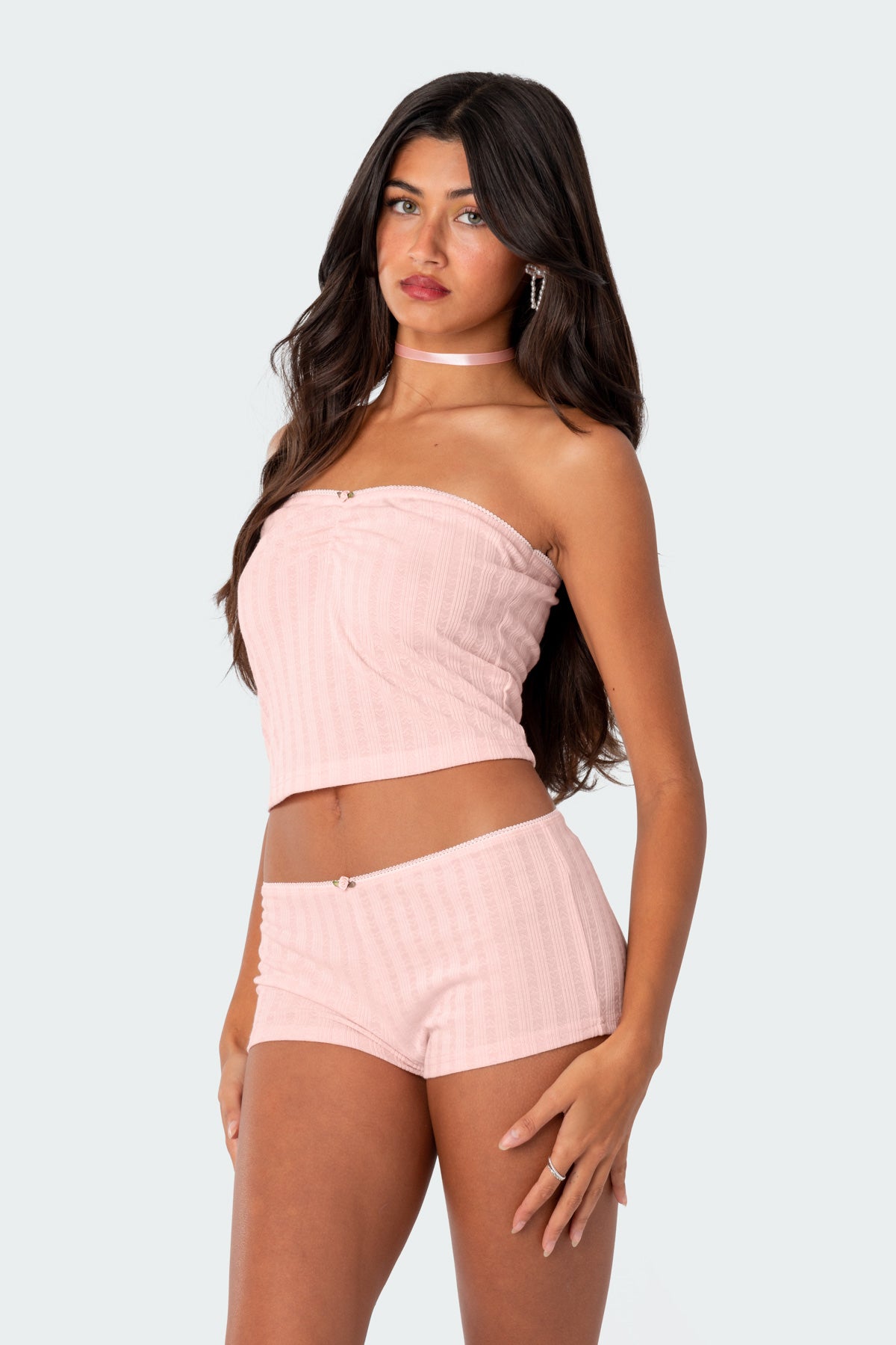 Sweetpea Ruched Pointelle Tube Top - Image 3