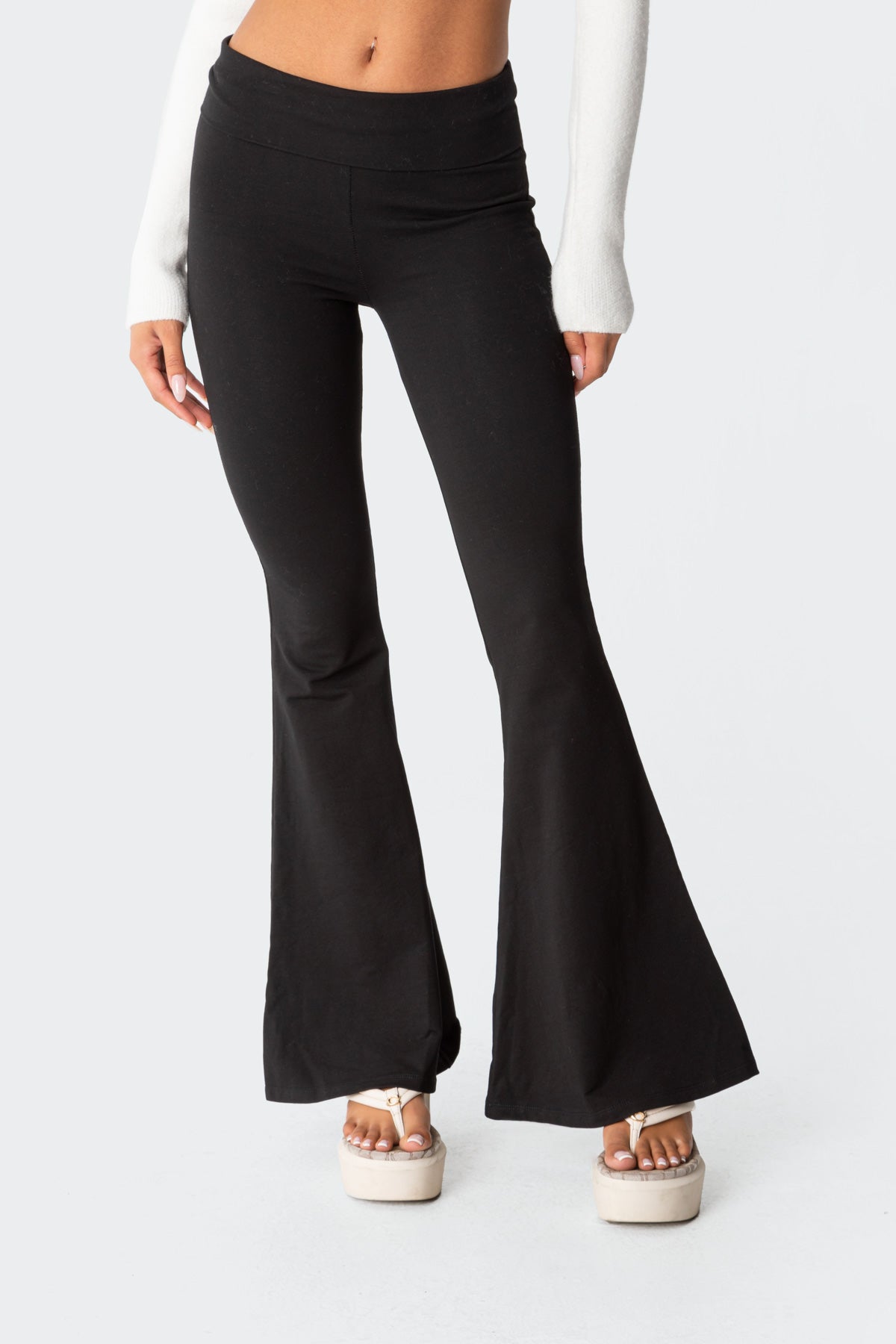 Naomi Fold Over Flared Leggings - Image 2