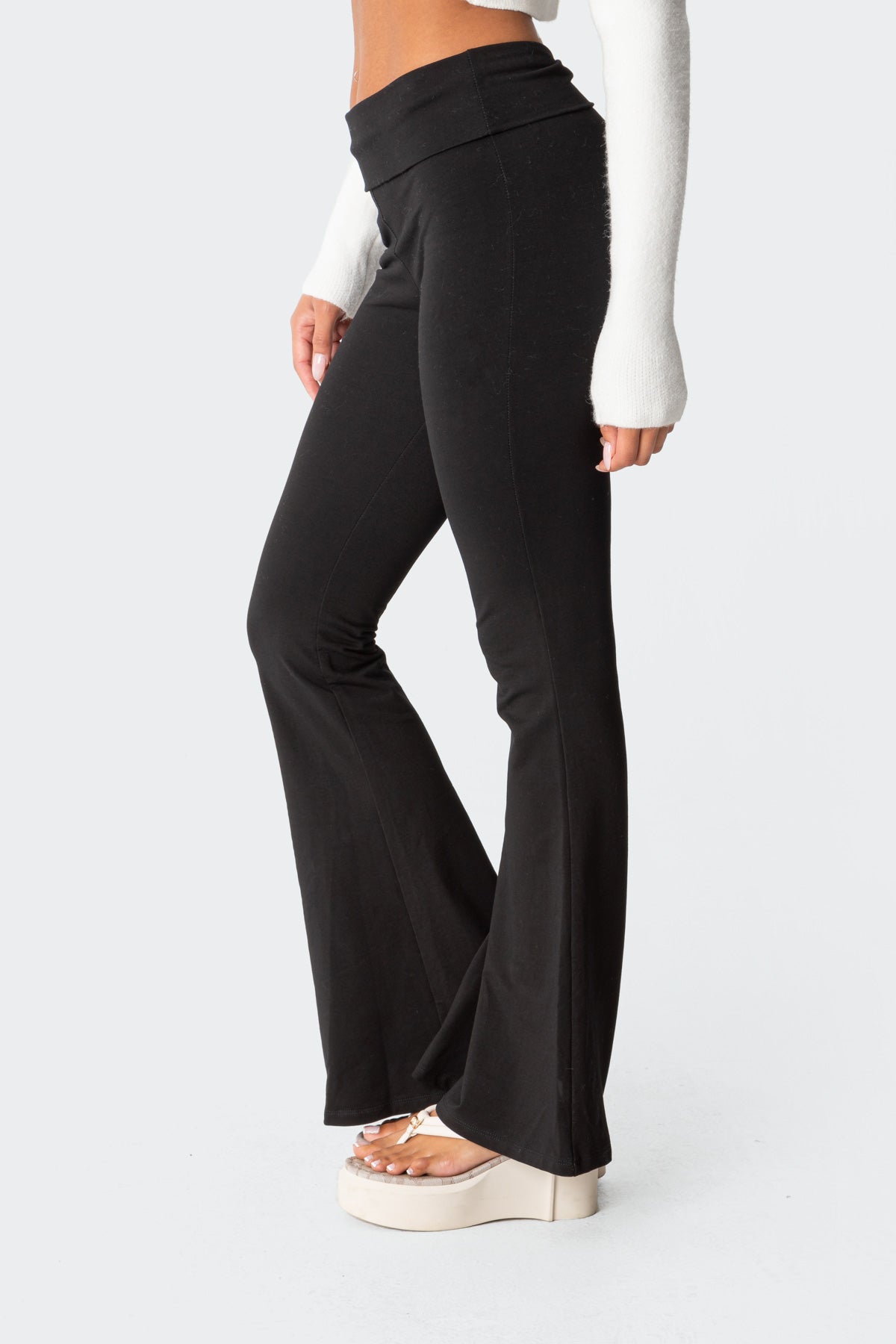 Naomi Fold Over Flared Leggings - Image 4