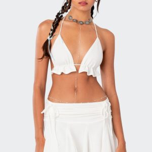 Keoni Ruffle Triangle Bra Top