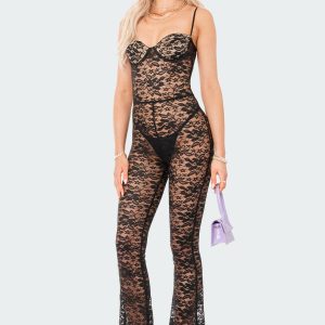 Cynthia Lace Cup Jumpsuit
