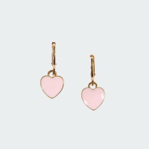 Pinky Heart Earrings