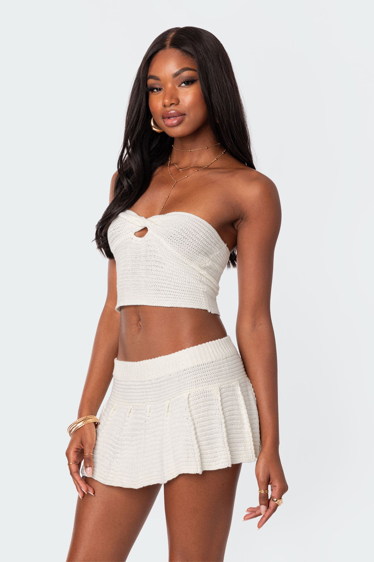 Kiera Twist Front Knit Tube Top - Image 3