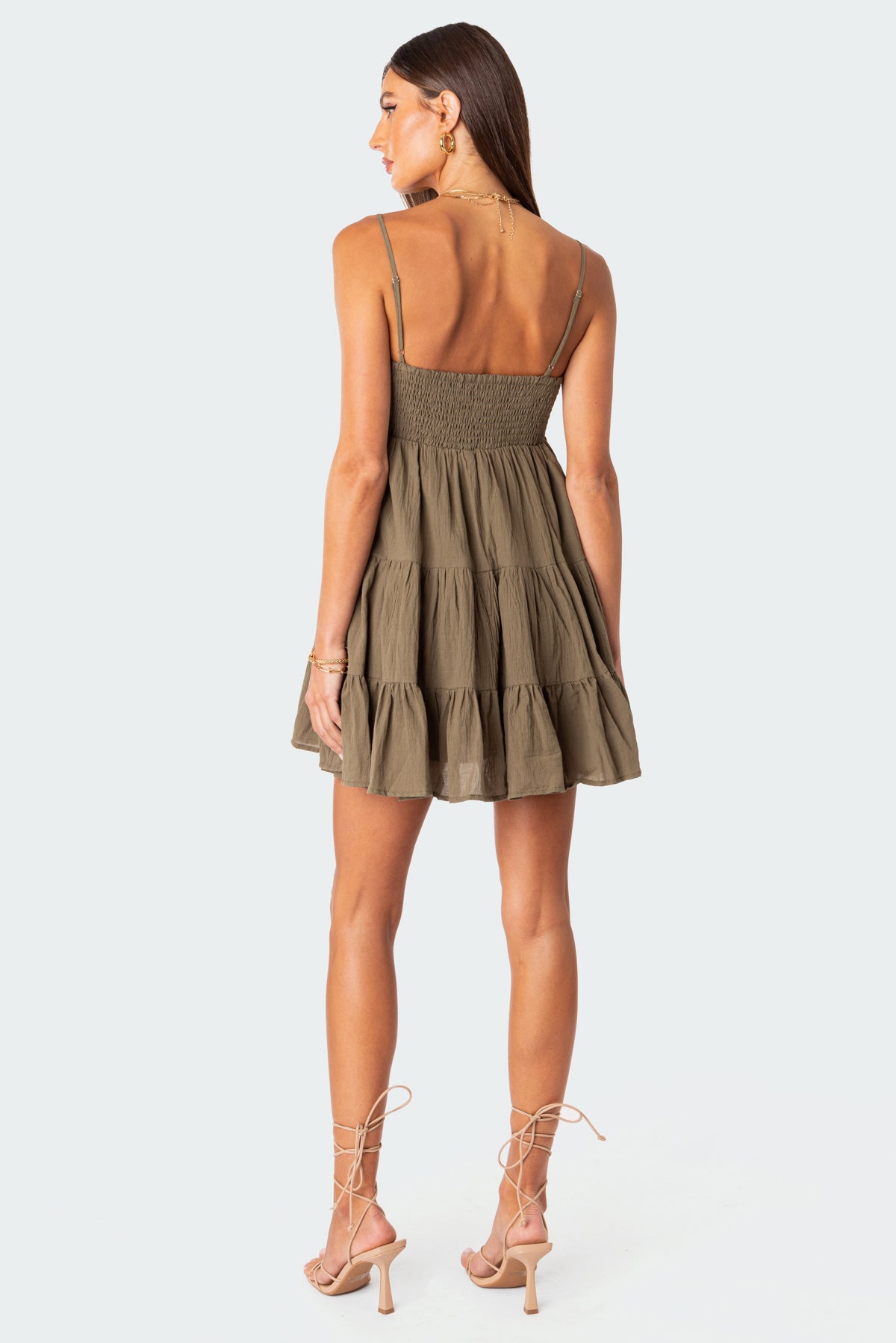 Ivory Oversized Mini Dress - Image 5