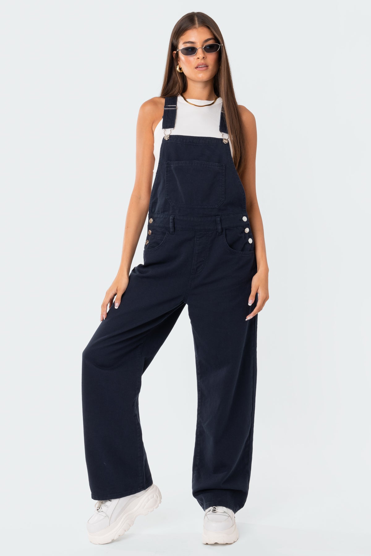 Sk8Ter Wide Leg Denim Overalls - Image 4