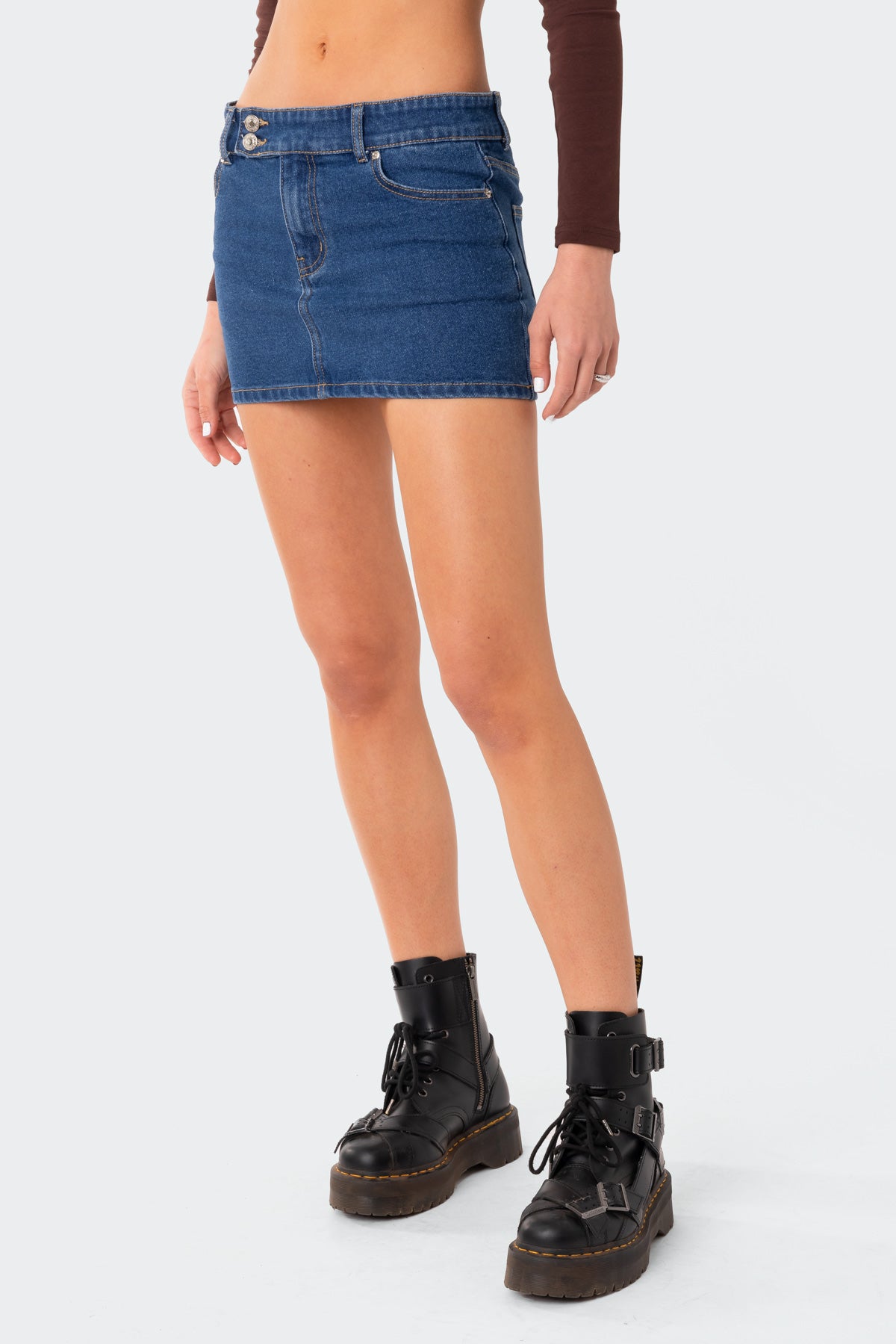 Laiha Low-Rise Denim Mini Skirt - Image 4