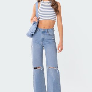 Lori High-Rise Wide Leg Jeans