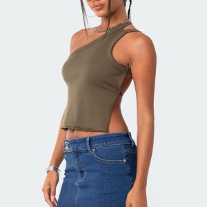 Verdi Open-Back One Shoulder Top