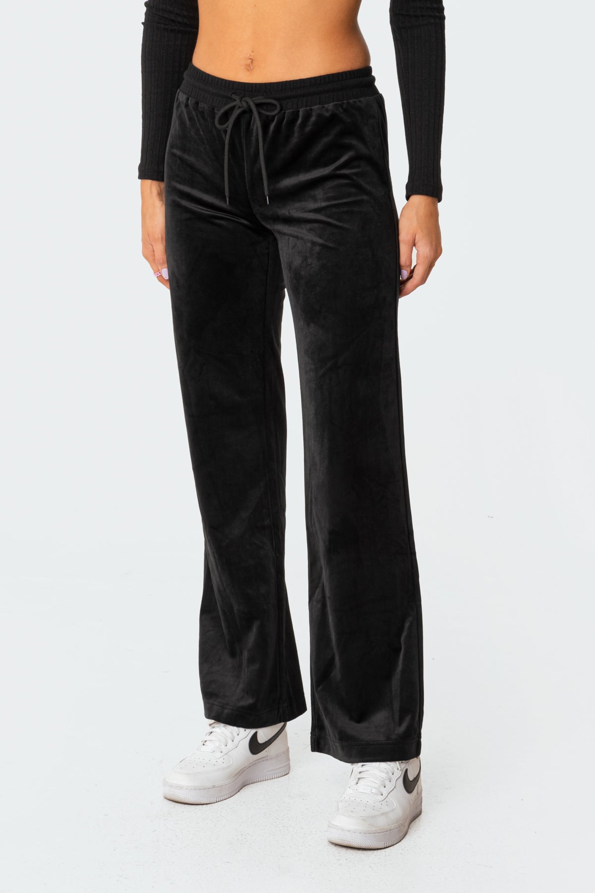 Erin Low-Rise Velour Sweatpants - Image 2