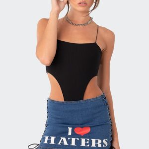 Camilla Ribbed High-Cut Bodysuit