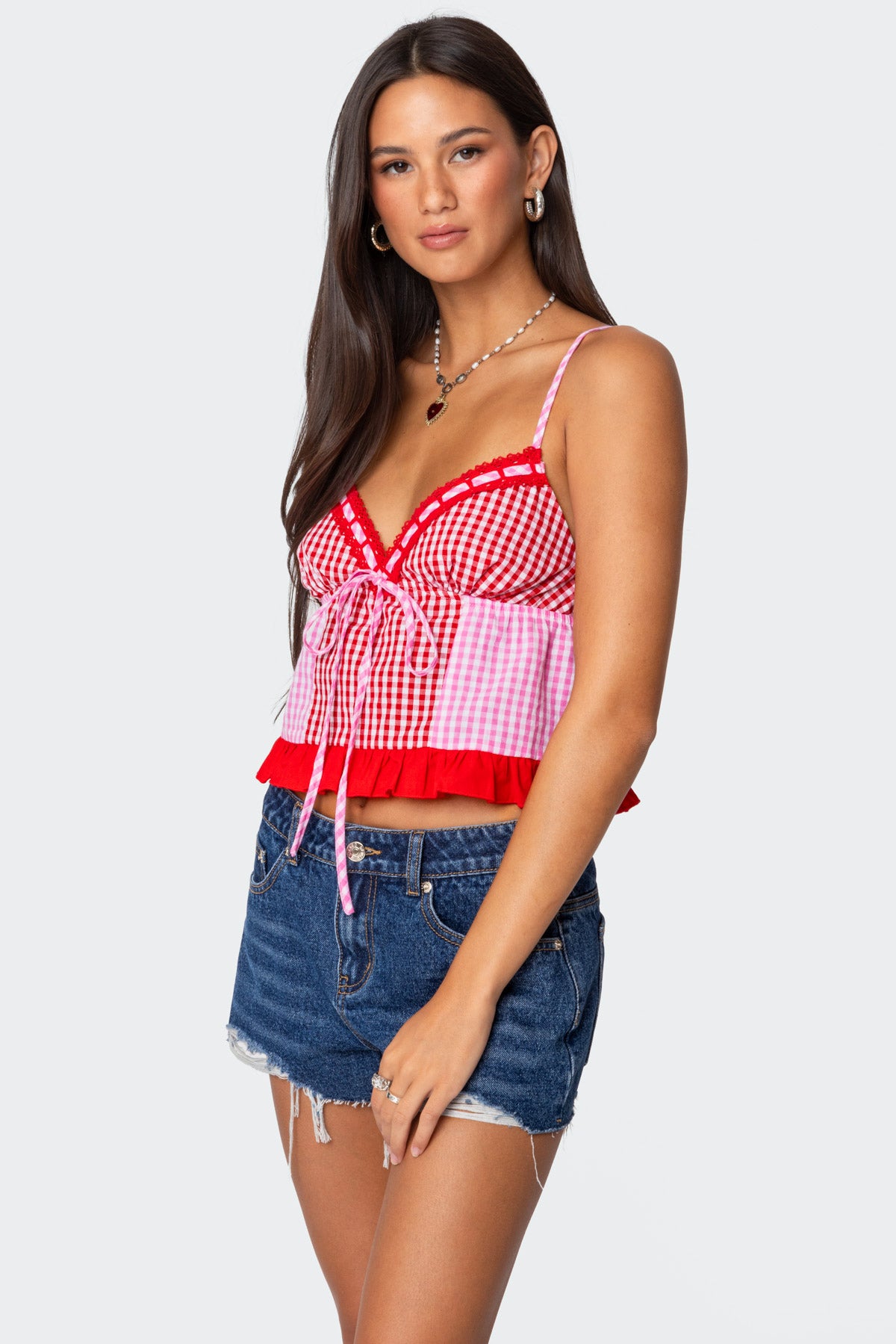 Joanne Mixed Gingham Tank Top - Image 3