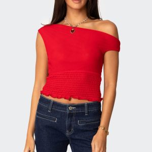 Jenny Scrunched Asymmetric Top