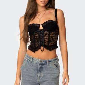 Josslyn Sheer Lace Corset