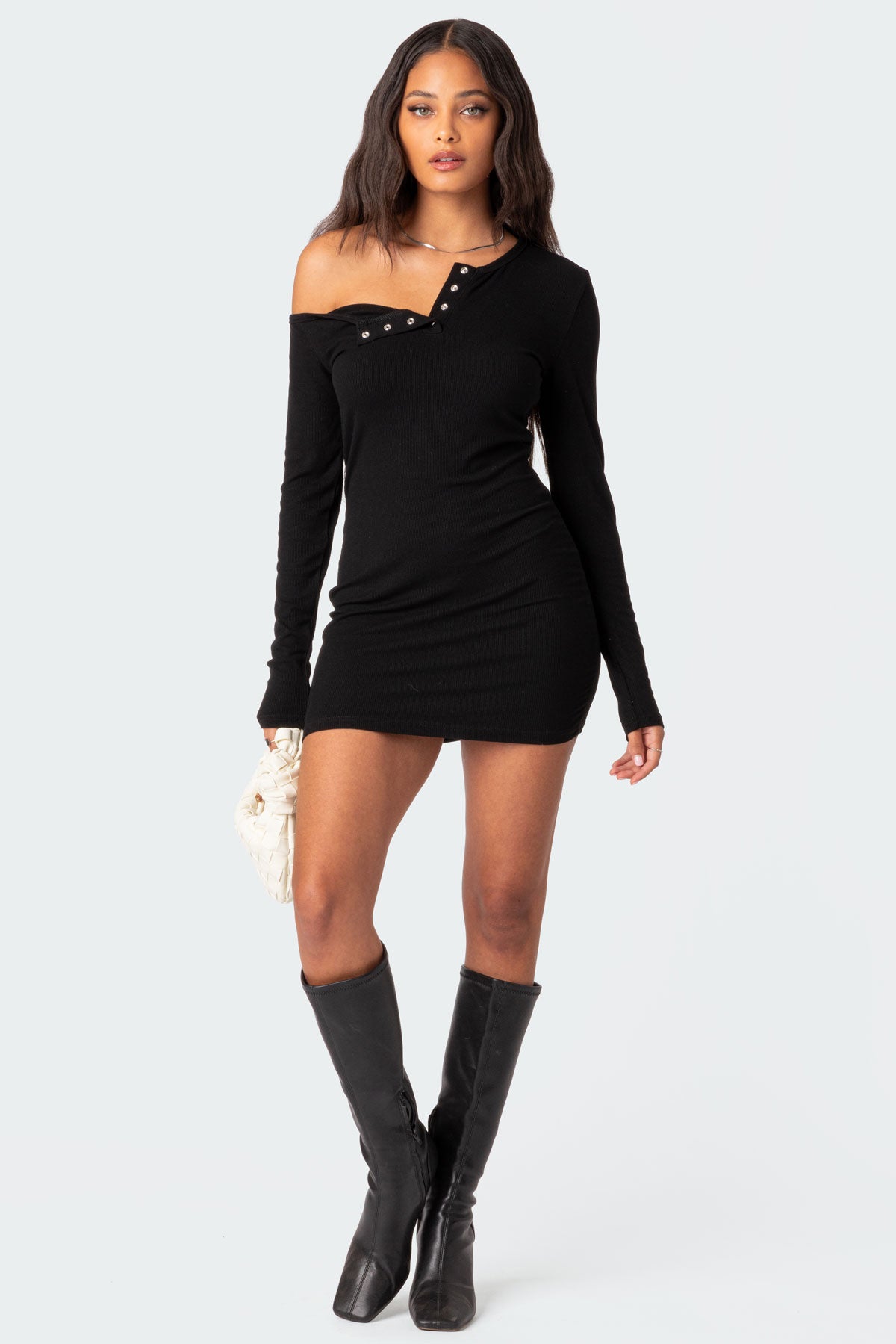 Soleste Ribbed Mini Dress - Image 5