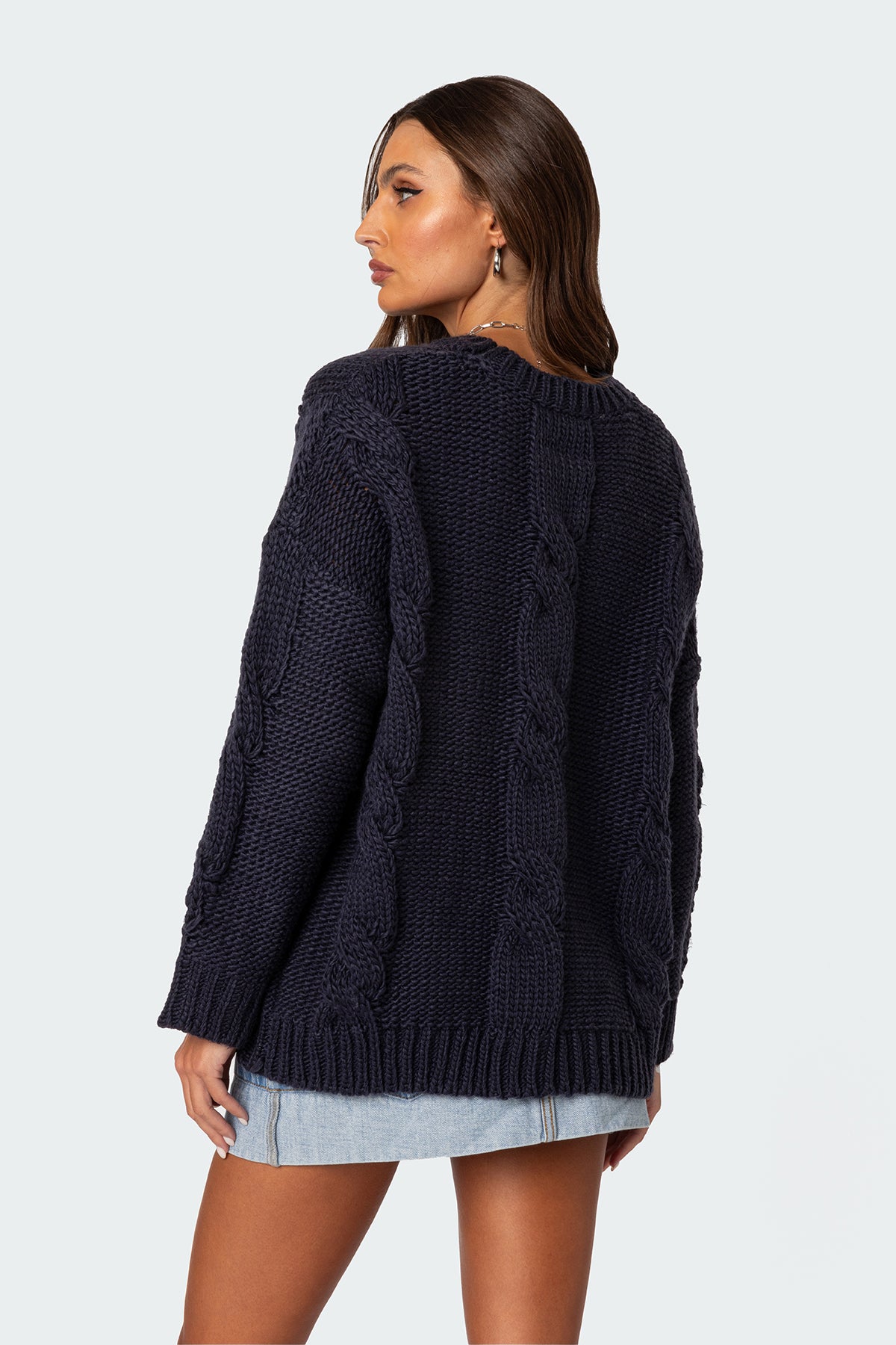 Alene Oversized Cable Knit Sweater - Image 5