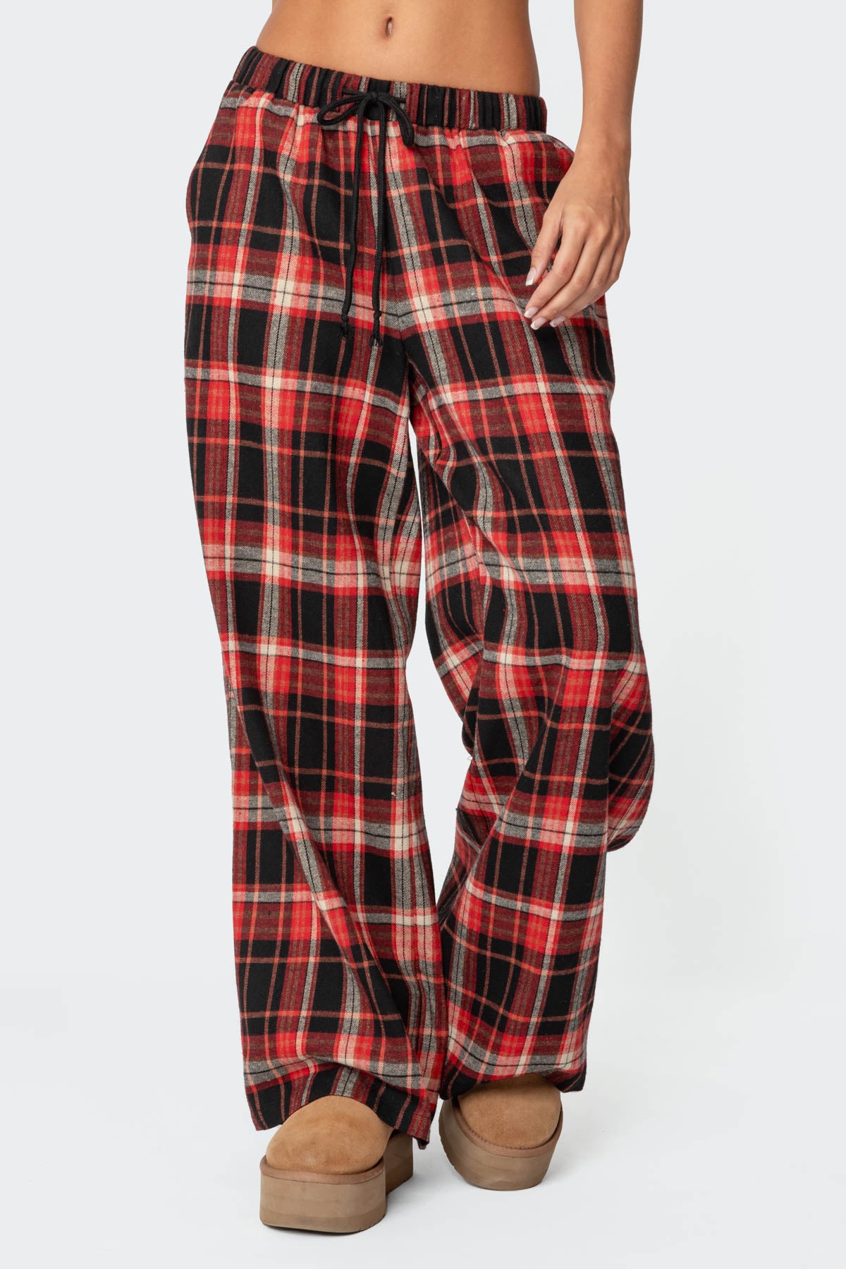 Lounge Around Plaid Wide Leg Pants - Image 2