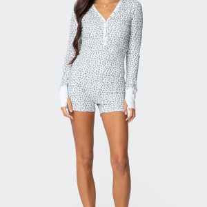 Meadow Printed Waffle Romper