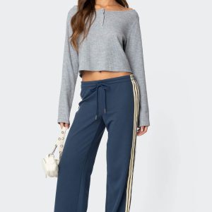 Averie Contrast Striped Sweatpants