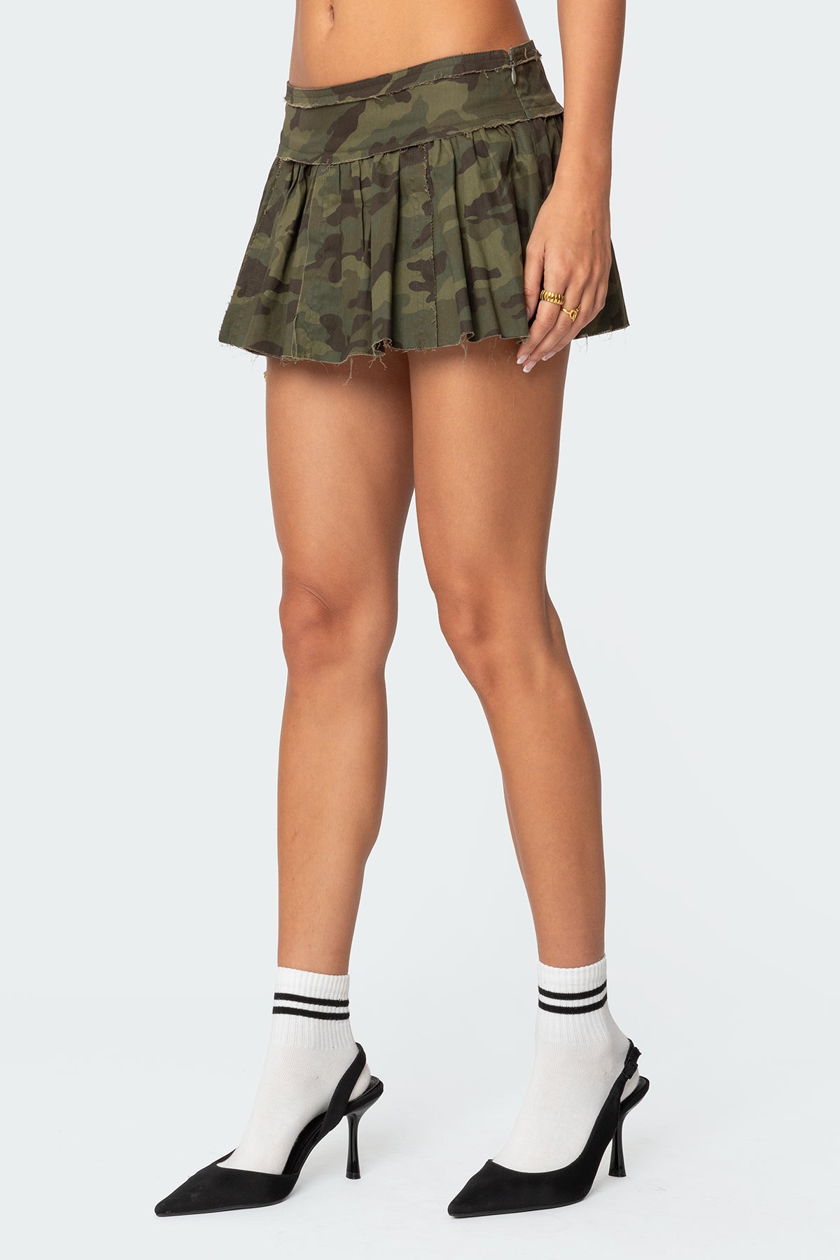 Camo Pleated Mini Skort - Image 5