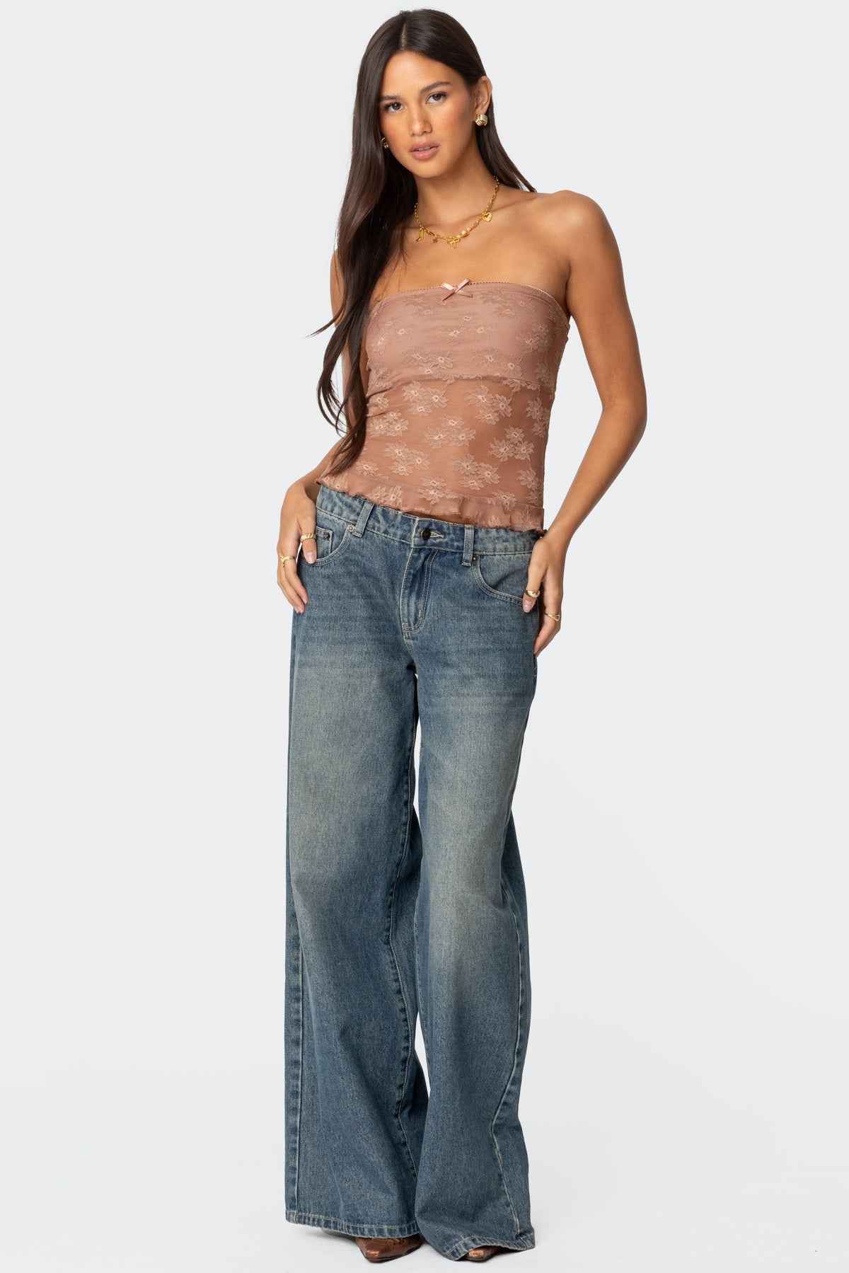 Ballet Sheer Lace Tube Top - Image 4