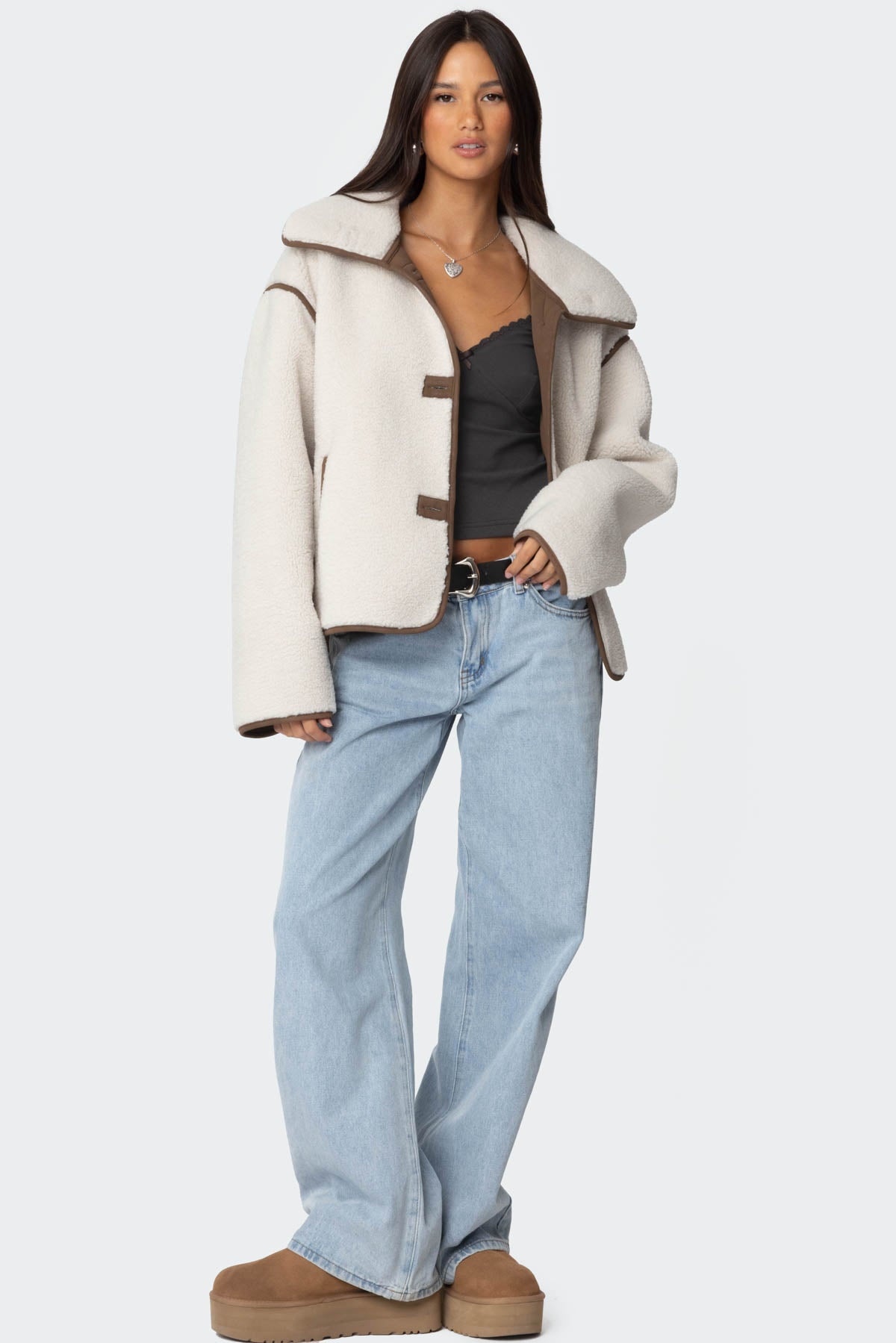 Frost Oversized Faux Shearling Jacket - Image 3