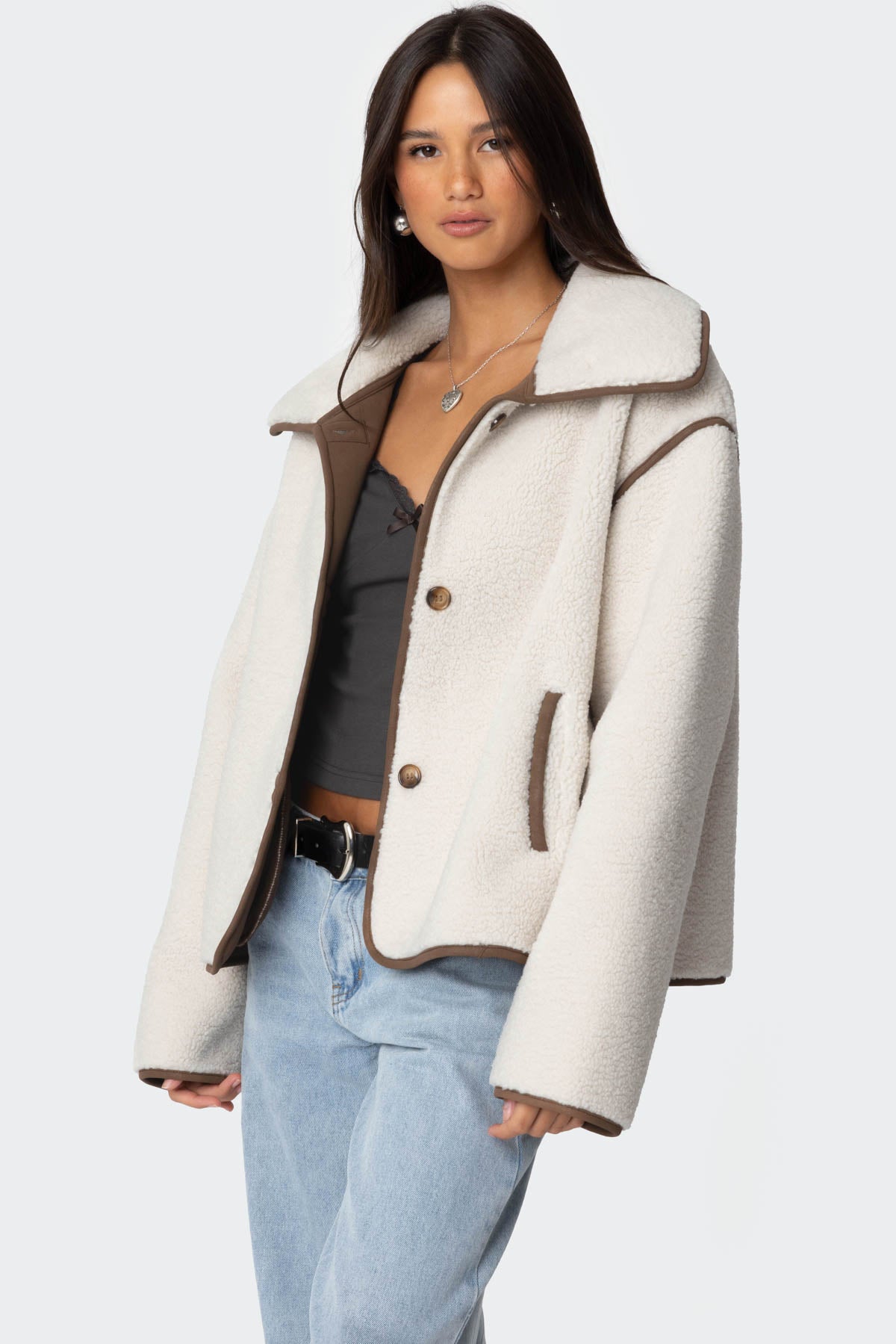 Frost Oversized Faux Shearling Jacket - Image 4