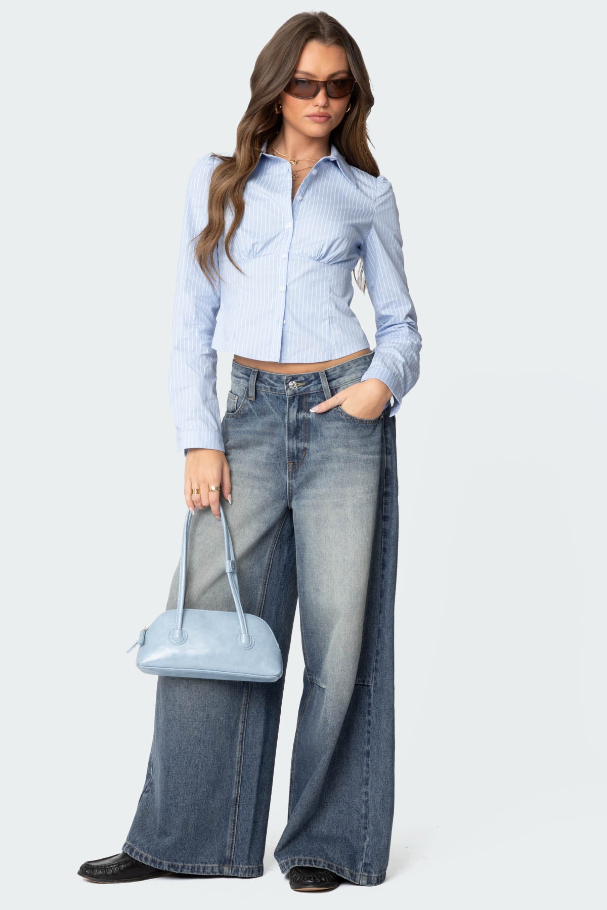 Tailored Pinstripe Button Up Shirt - Image 2