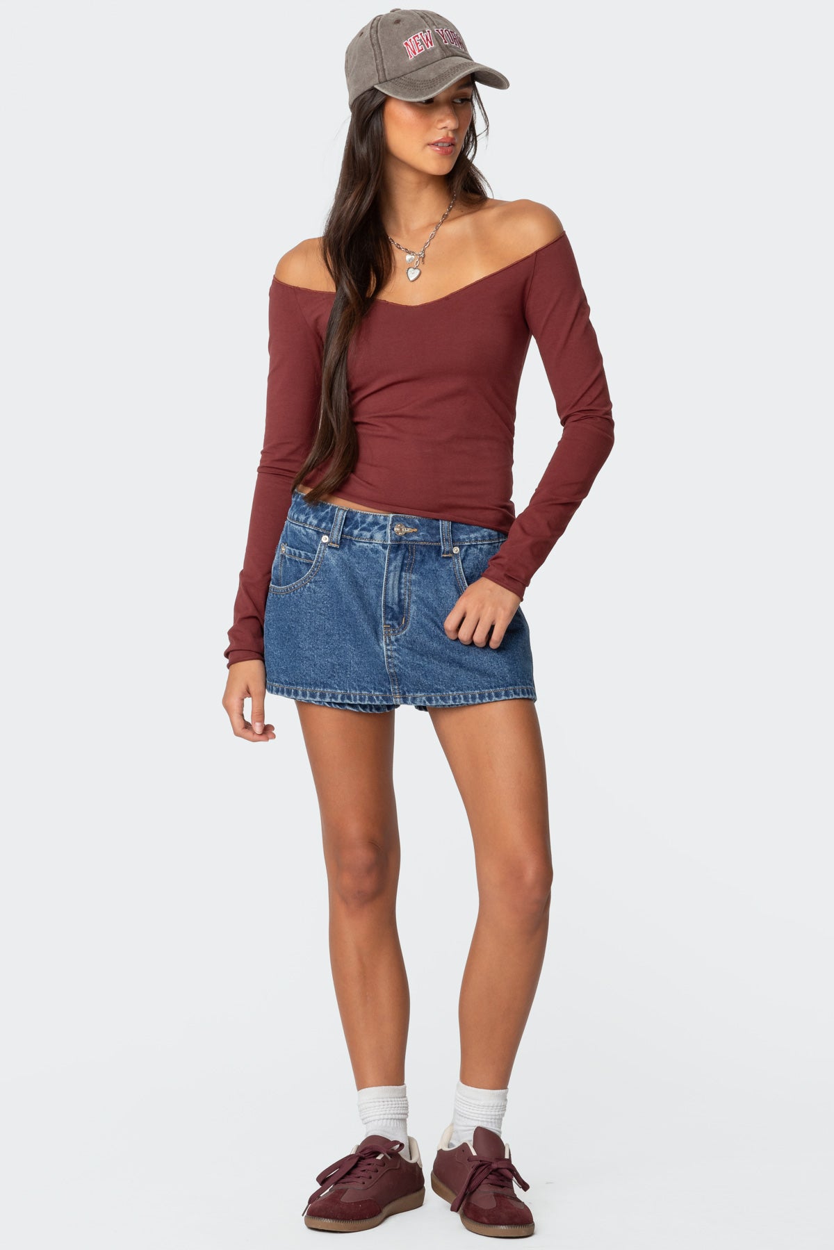 Nattie Off Shoulder V Neck Top - Image 5
