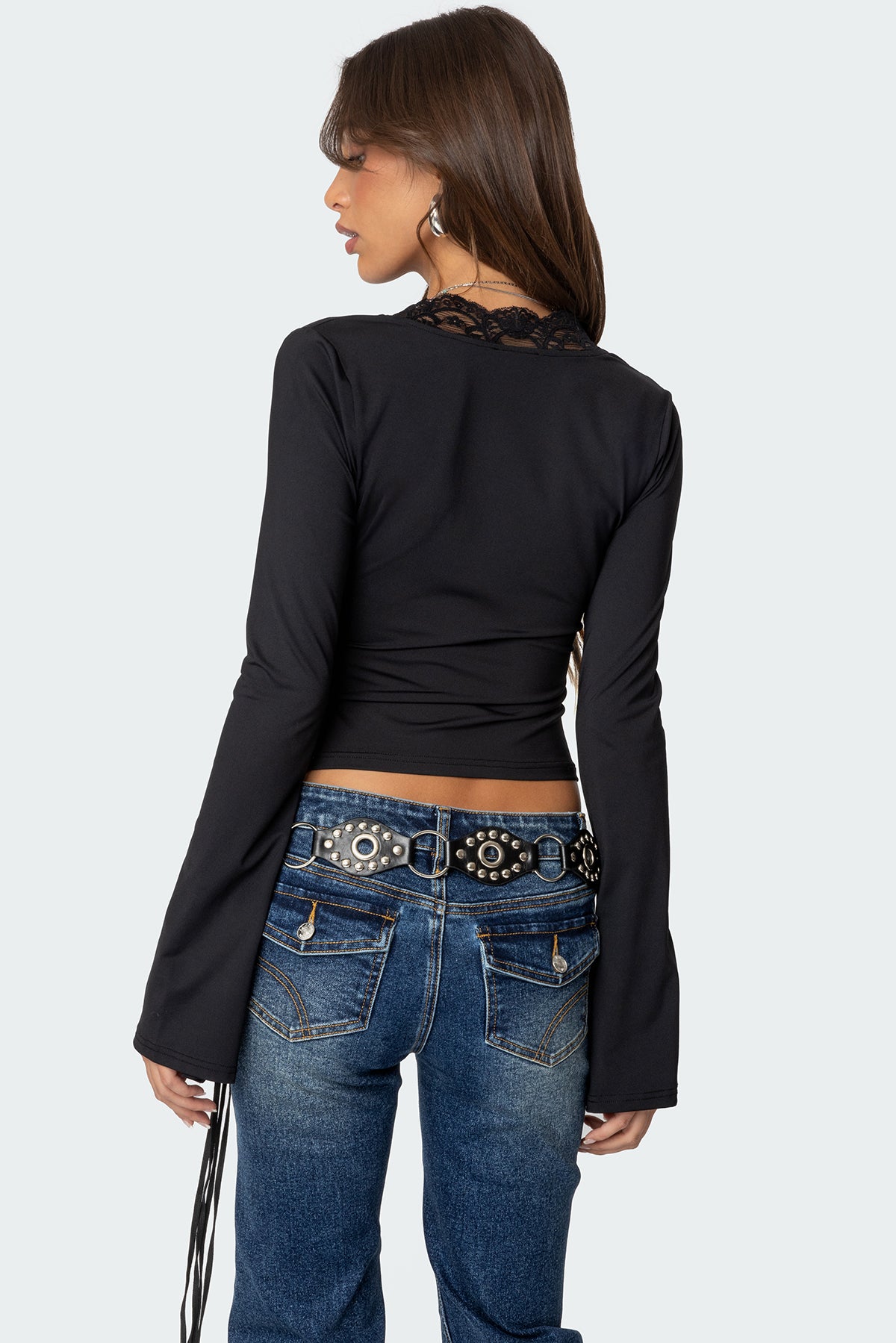 Tina Lacey Plunge Neck Top - Image 5