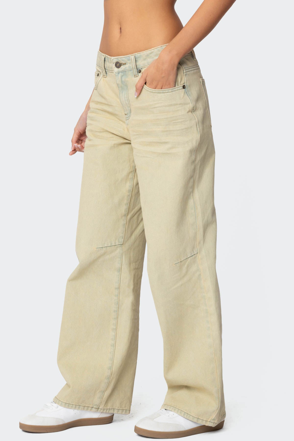 Low Rise Vintage Washed Boyfriend Jeans - Image 3