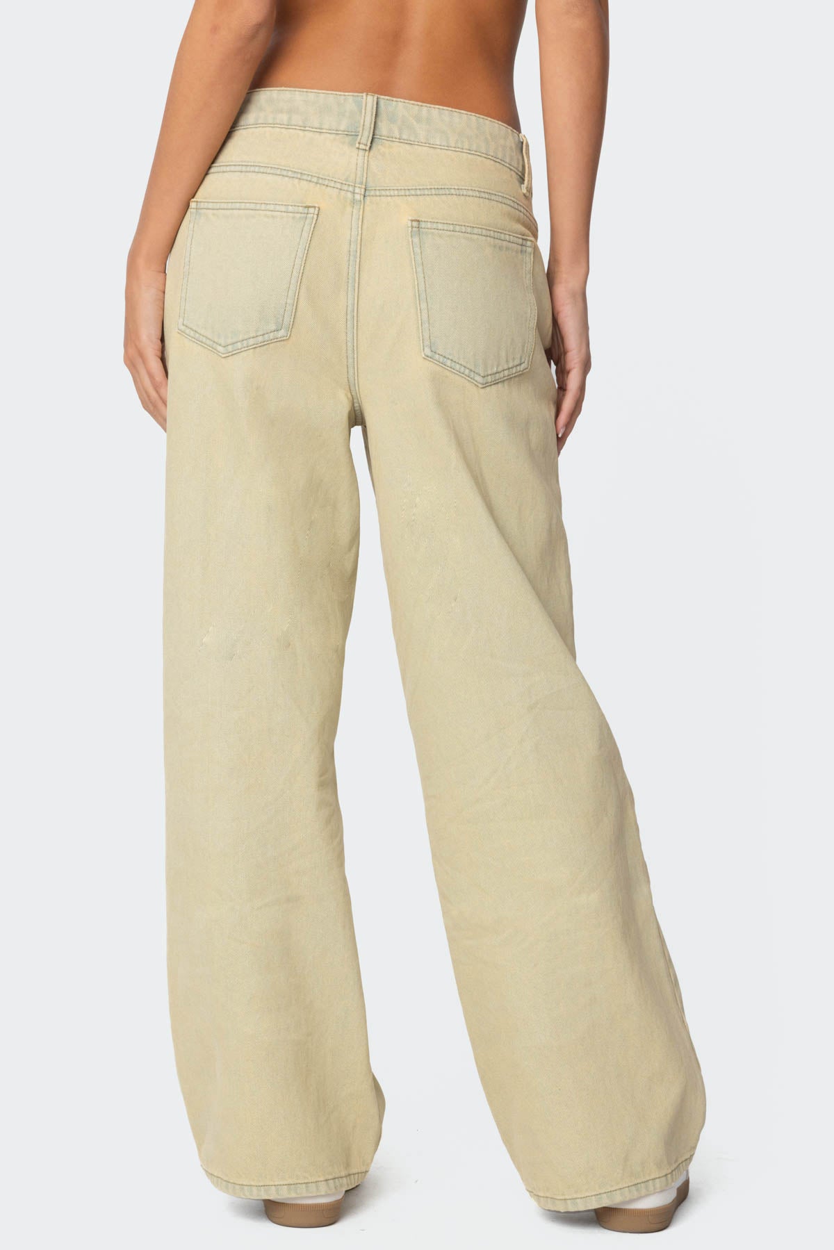 Low Rise Vintage Washed Boyfriend Jeans - Image 5