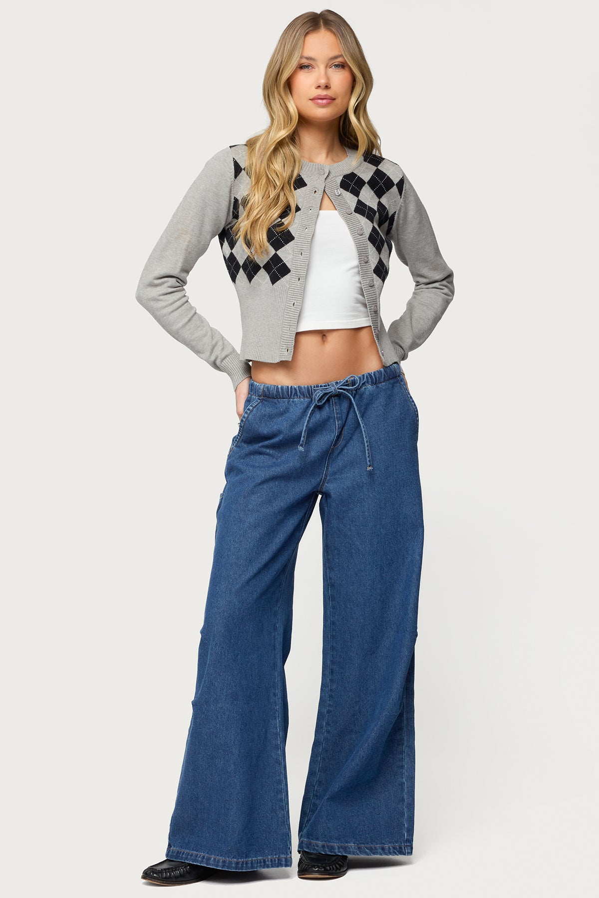Vicky Tie Waist Baggy Jeans - Image 5
