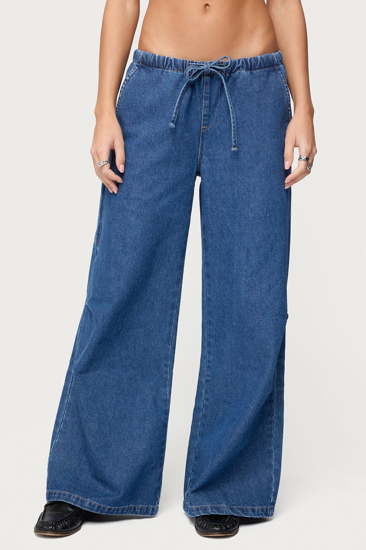 Vicky Tie Waist Baggy Jeans - Image 2