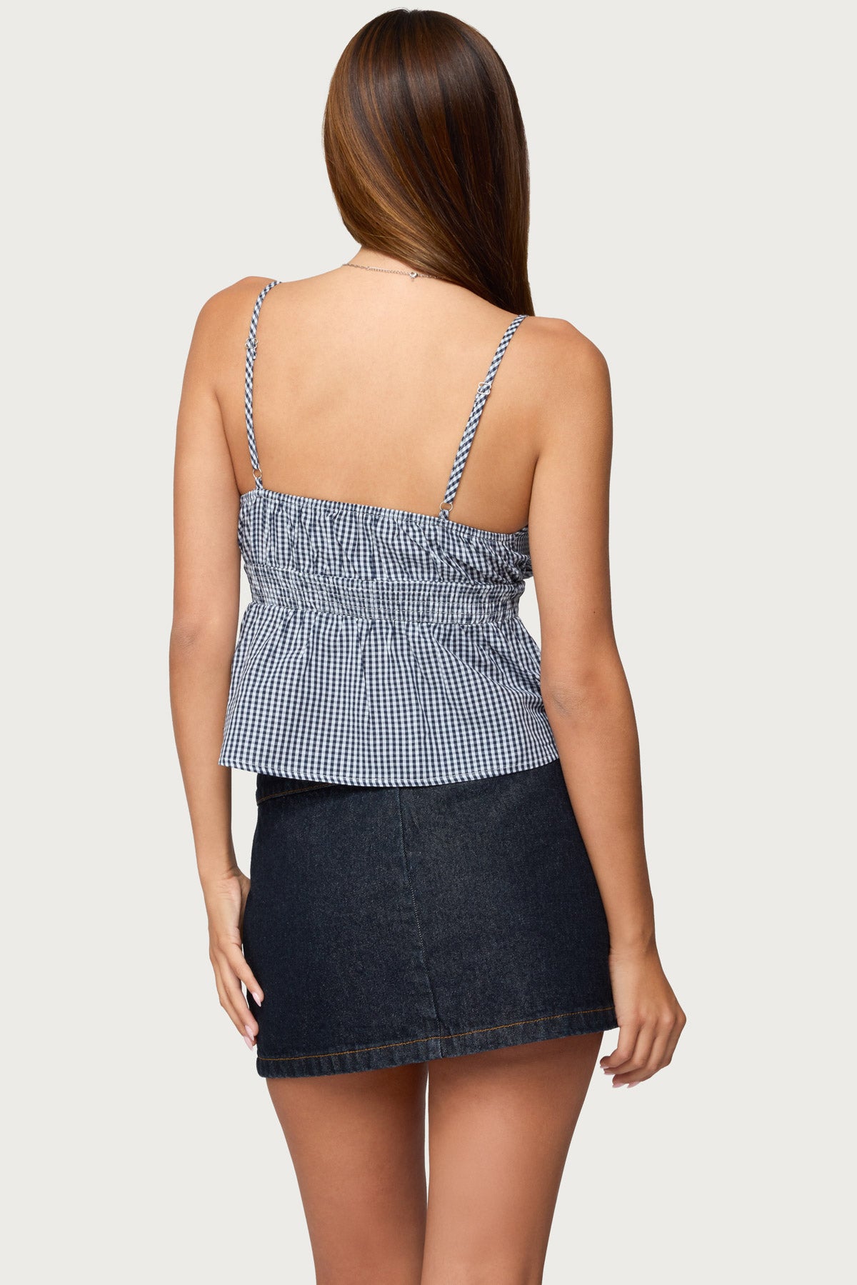 Zahara Gingham Babydoll Top - Image 4