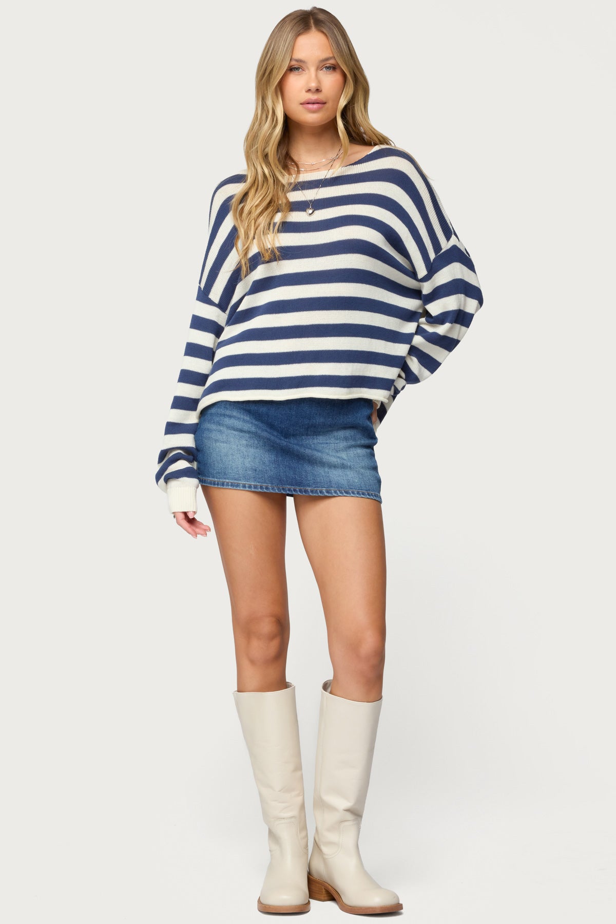 Anney Oversized Striped Sweater - Image 5