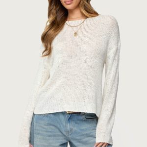 Drop Shoulder Light Knit Sweater