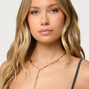 Textured Cascading Chain Necklace
