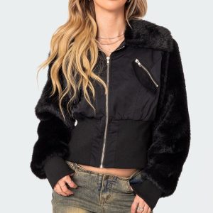 Malliora Faux Fur Nylon Jacket
