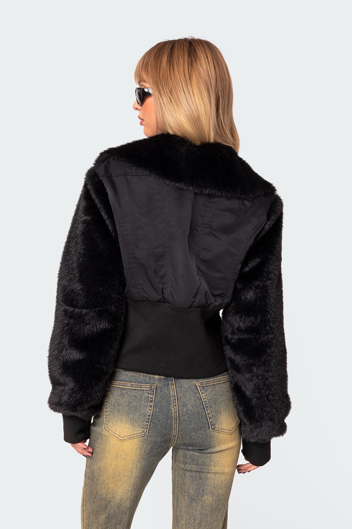 Malliora Faux Fur Nylon Jacket - Image 4