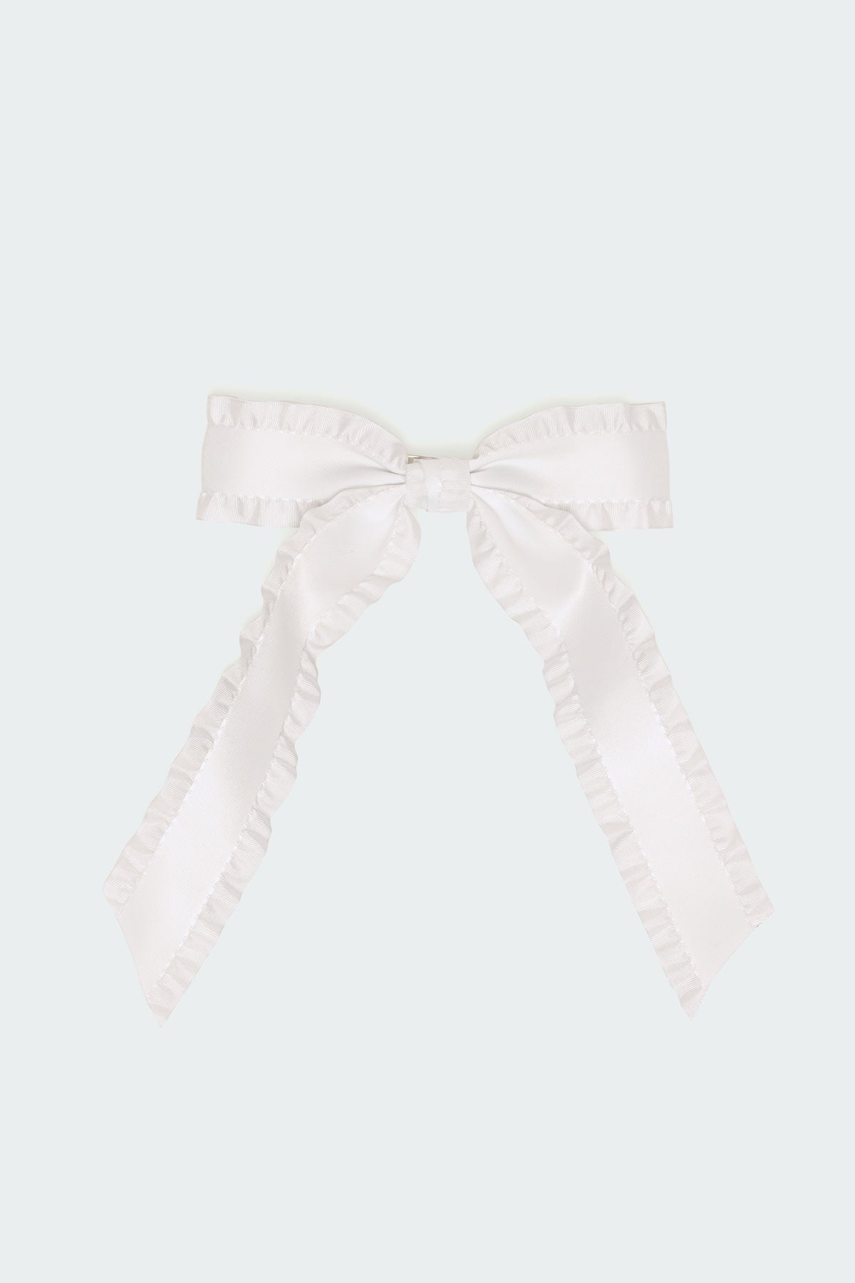Ruffle Trim Bow Hair Clip - Image 2