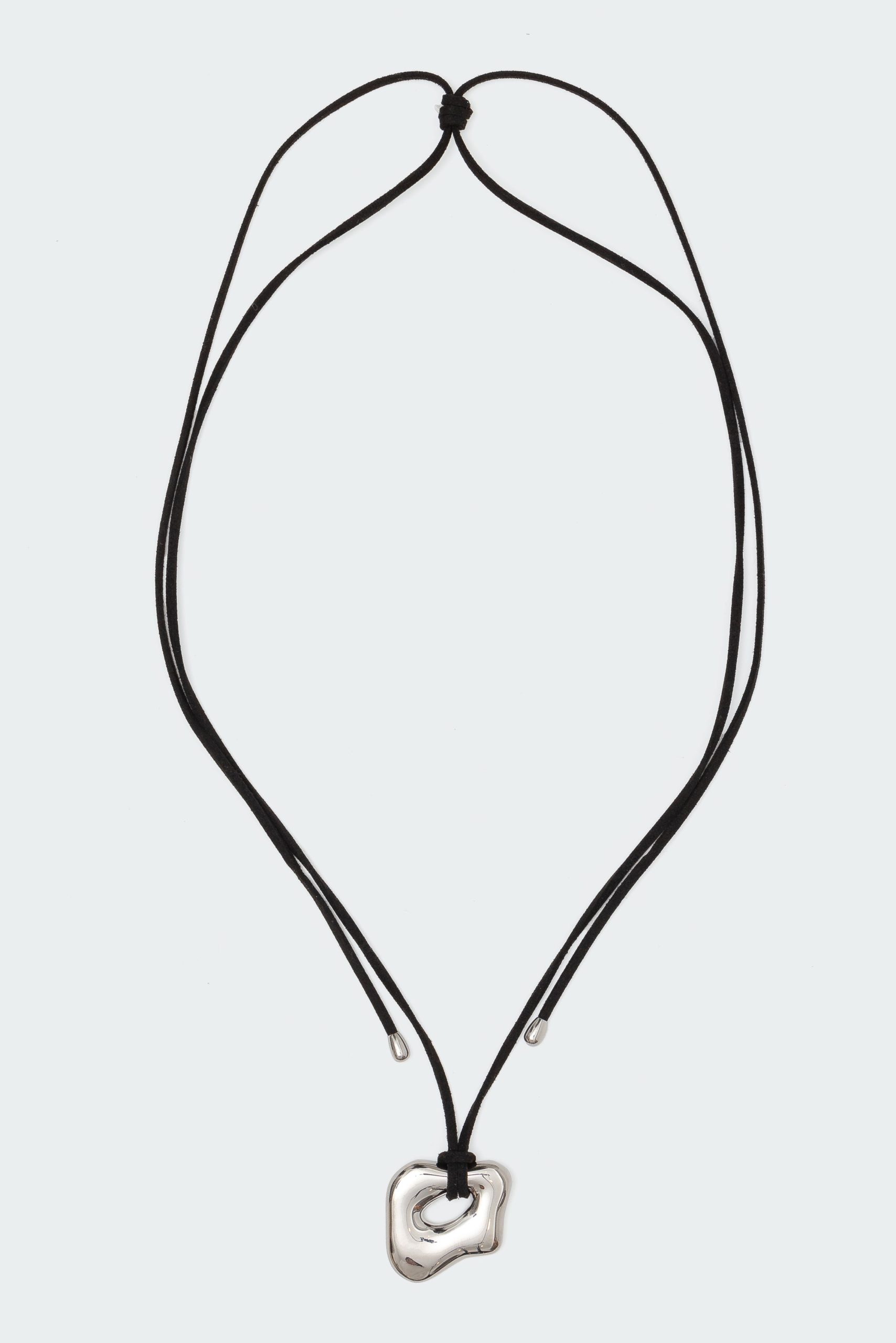 Chunky Stone Pendant Cord Necklace - Image 2