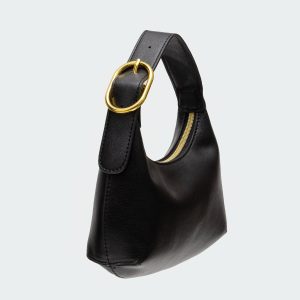 Buckle Strap Faux Leather Bag