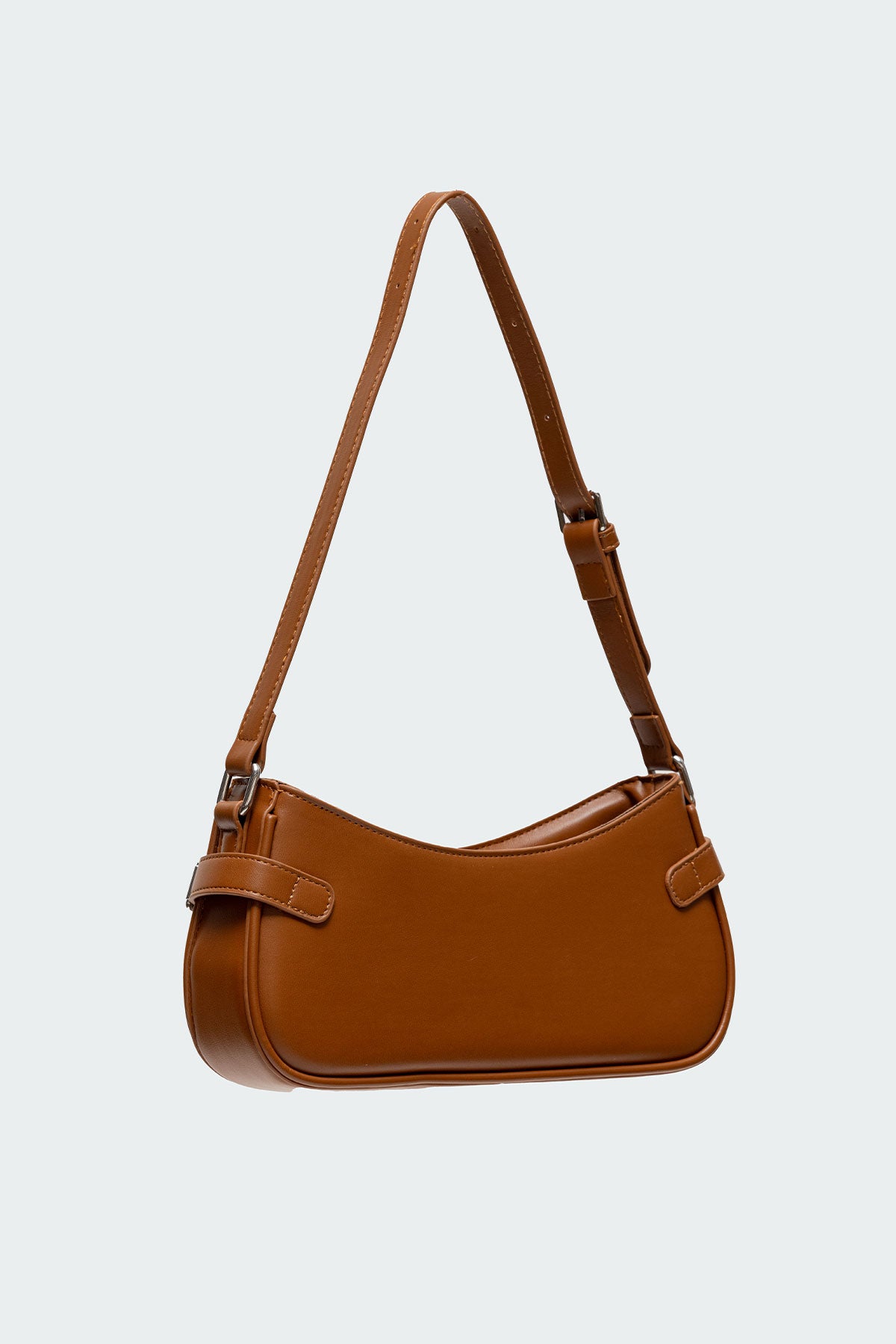 Two-Toned Faux Leather Shoulder Bag - Image 4