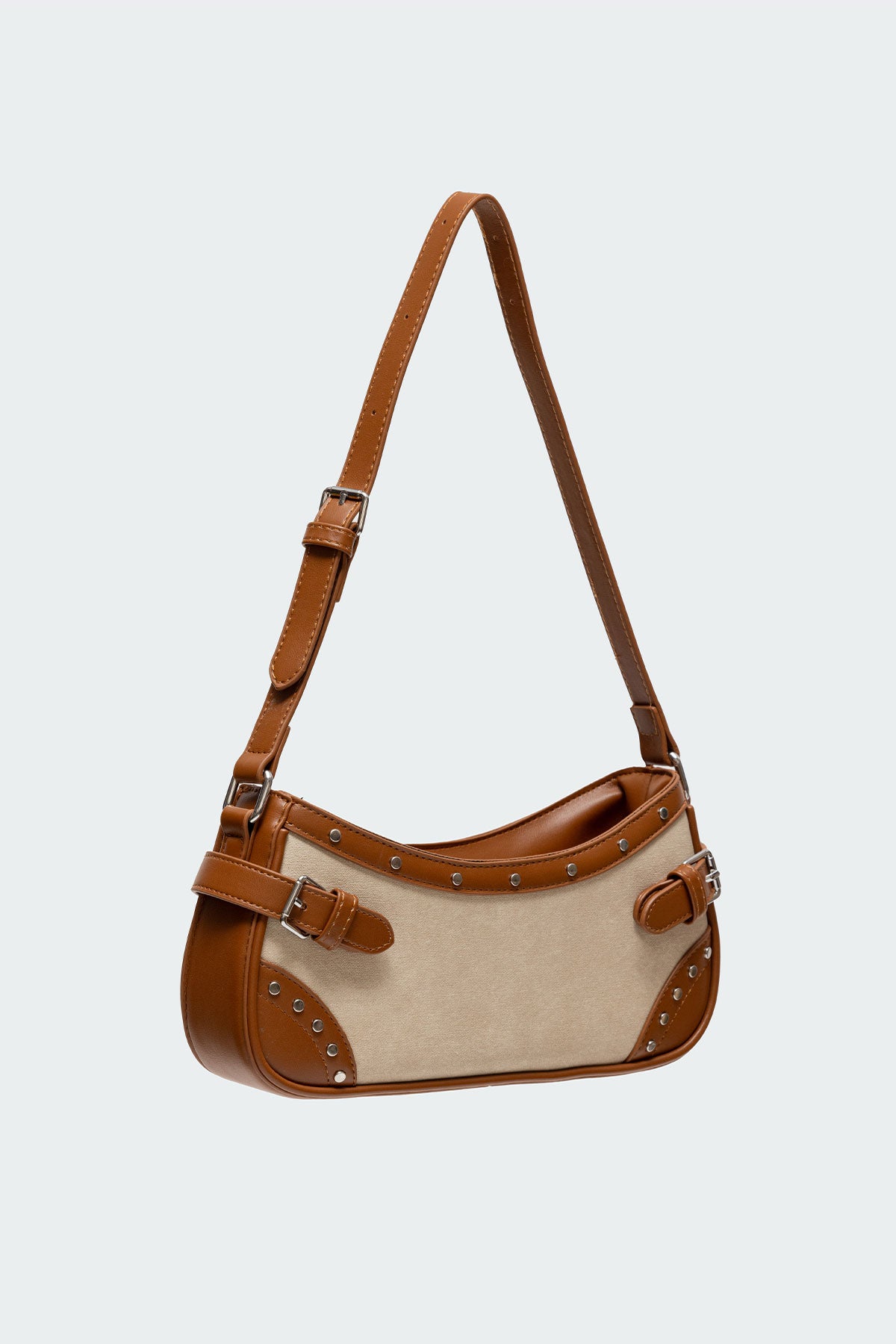 Two-Toned Faux Leather Shoulder Bag - Image 2