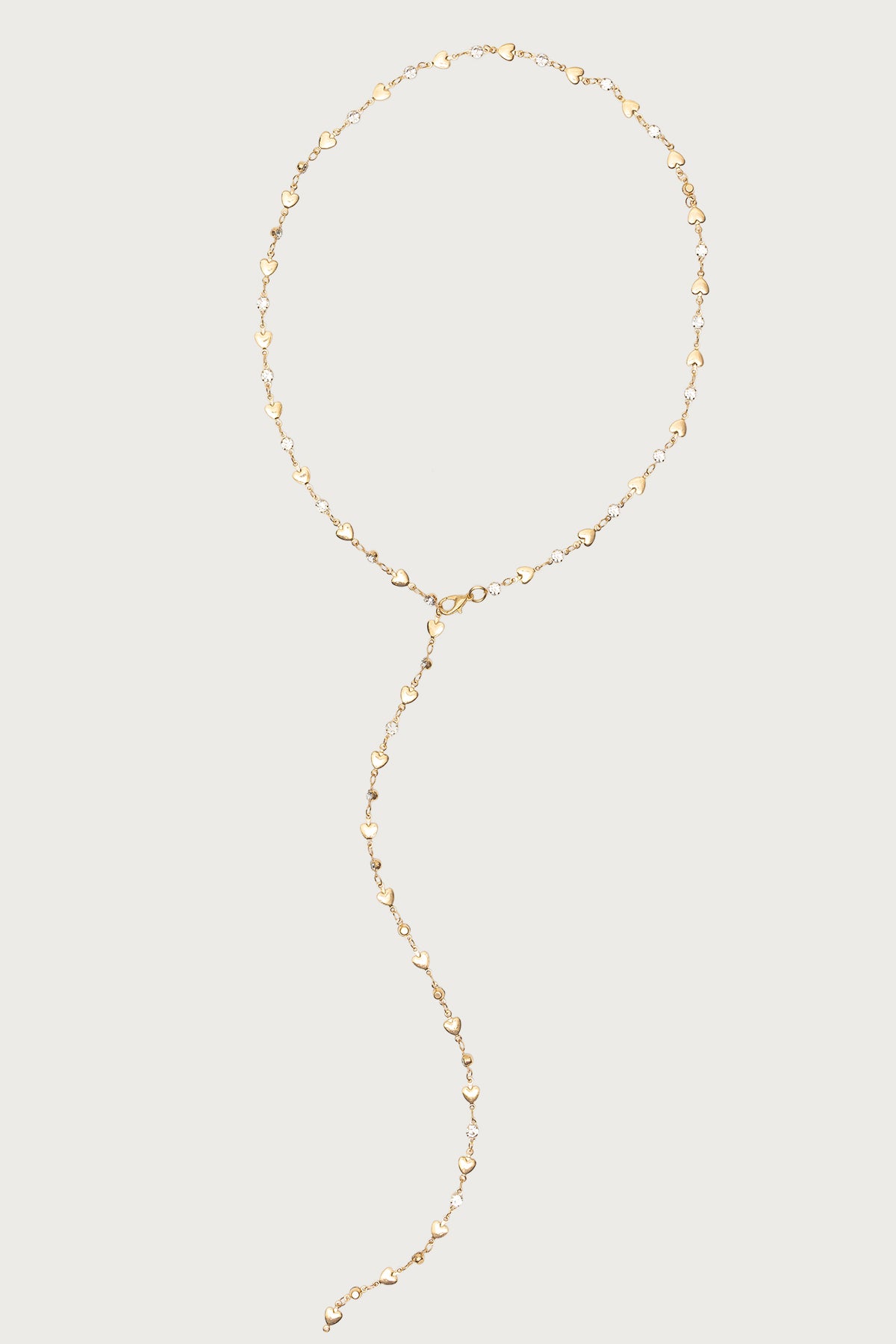 Heart & Diamond Cascading Necklace - Image 2