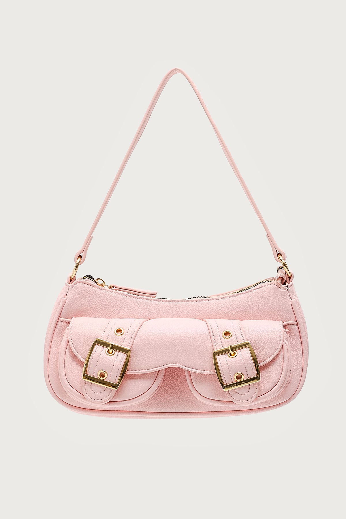 Zinnia Faux Leather Buckle Bag - Image 2