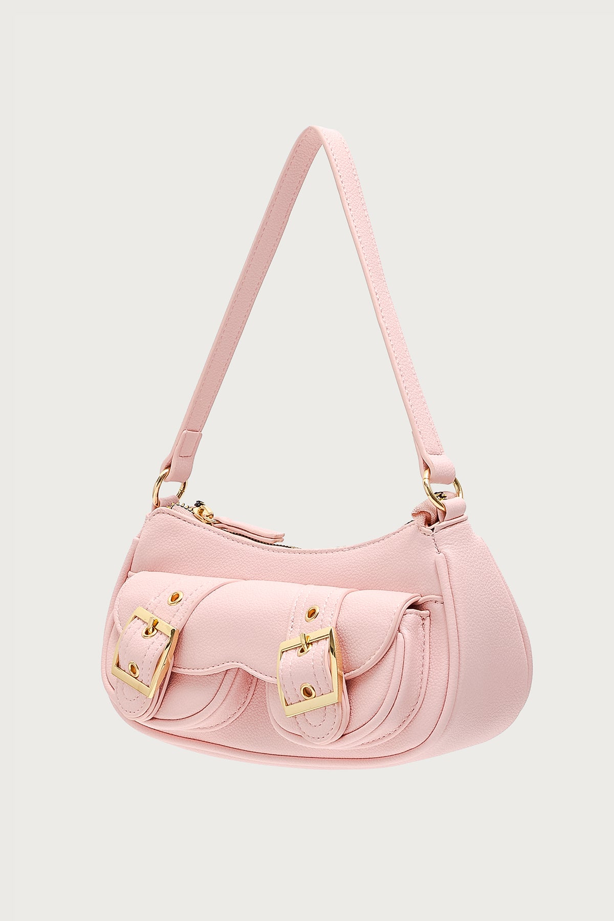 Zinnia Faux Leather Buckle Bag - Image 3