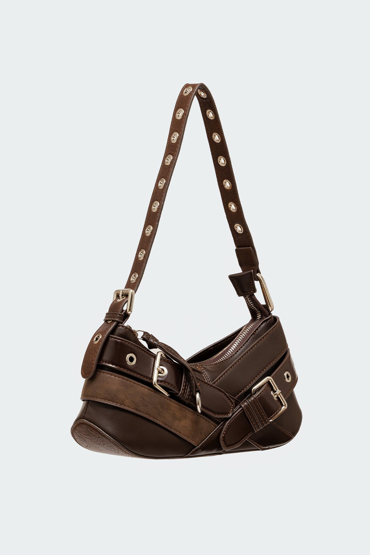 Belted Faux Leather Bag - Image 3