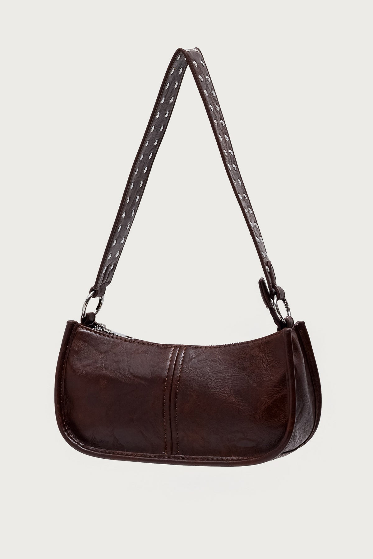 Studded Strap Faux Leather Bag - Image 2