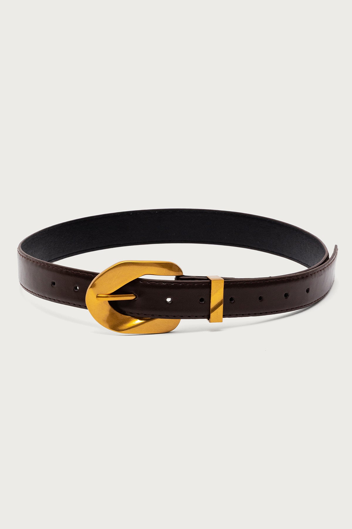 All Buckled Faux Leather Belt - Image 2